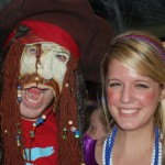 A pirate, Rob Saffeels, poses with his biggest fan, Rachelle Schafer. Photo By DeAnna Thomas